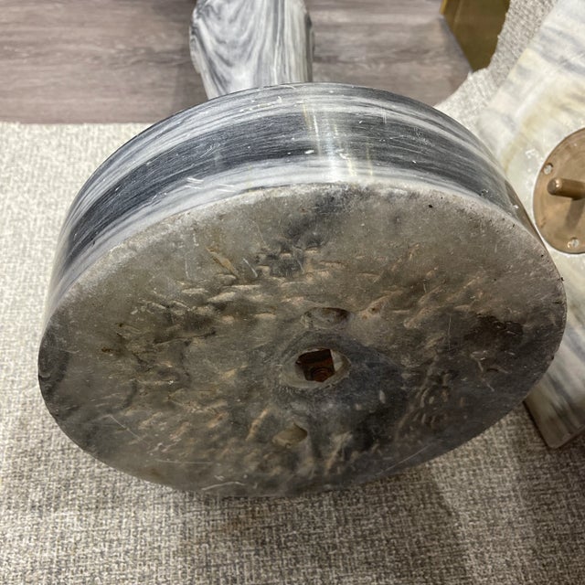 Solid Vintage Rotating Marble Pedestal For Sale - Image 11 of 11