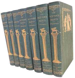Late 19th Century Decorative Volume Set, the Facetious Nights and the Pecorone - 7 Books