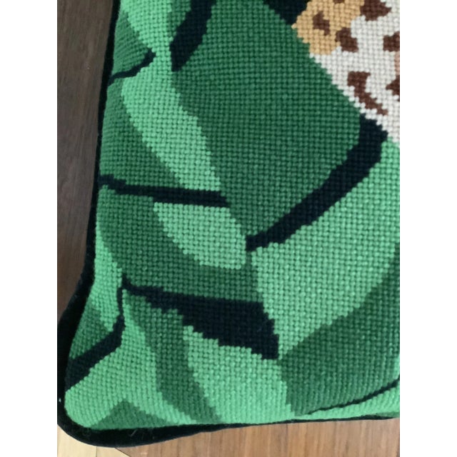Vintage Cheetah Petit Point Needlepoint Pillow For Sale - Image 10 of 10