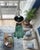 Aqua Art Glass Aqua Black Pendant Light For Sale - Image 8 of 18