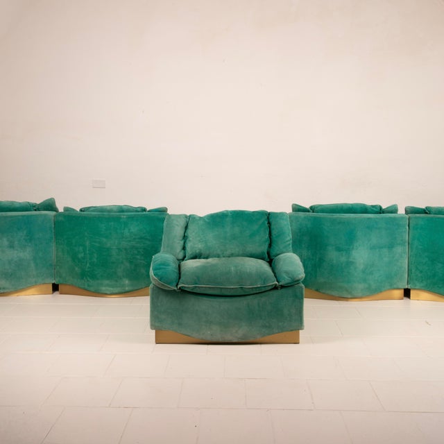 STROPICCIO Lounge Chairs by Luciano Frigerio for Frigerio Di Desio, 1975, Set of 4 For Sale - Image 11 of 14