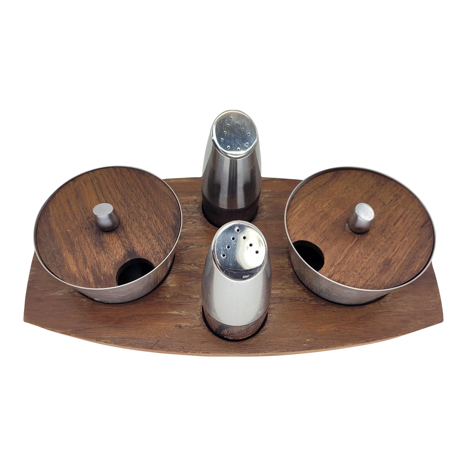 Mid Century Modern Serving Dishes on Tray 5 Pieces Chairish