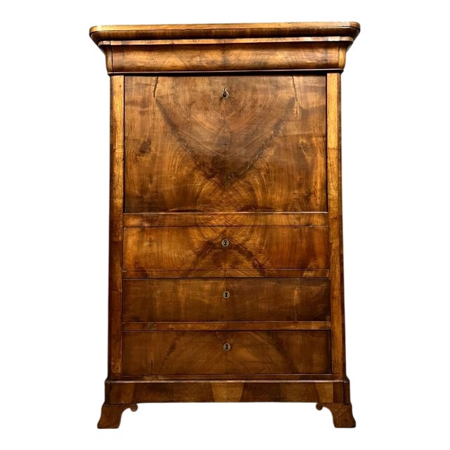 Louis Philippe Mahogany Secretary, 1830s For Sale