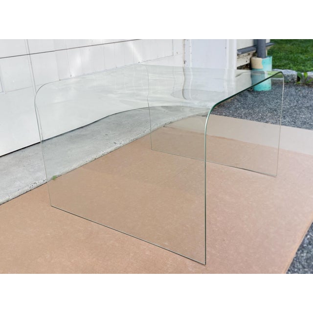 Late 20th Century 20th Century Italian Glass Waterfall Coffee Table in the Style of Angelo Cortesi For Sale - Image 5 of 10