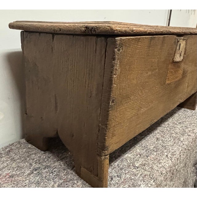Wood 17th Century English Oak Six Plank Chest For Sale - Image 7 of 12