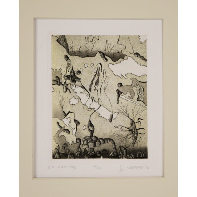 Surrealism "No Exit-Ing" - 1976 Lithograph by Jim Crabb For Sale - Image 3 of 5