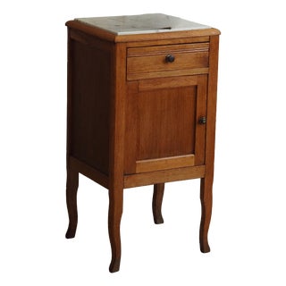 Louis XV Style Bedside Table with Marble Top, 1900 For Sale