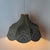 Animal Skin Italian Hand-Sewn Celadon Green Suede Pendant Lamp with Sculptural Flower, 1970s For Sale - Image 7 of 16