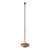 Modern Brushed Brass-Tone Beaded Floor Lamp For Sale