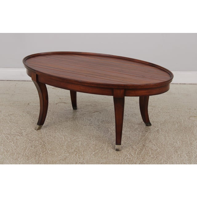 Wood Lloyd’s Modern Oval Coffee or Cocktail Table For Sale - Image 7 of 16