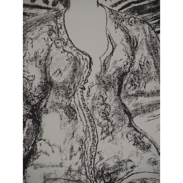 Leopoldo Presas, Young Woman on the Sofa, Lithograph For Sale - Image 5 of 8