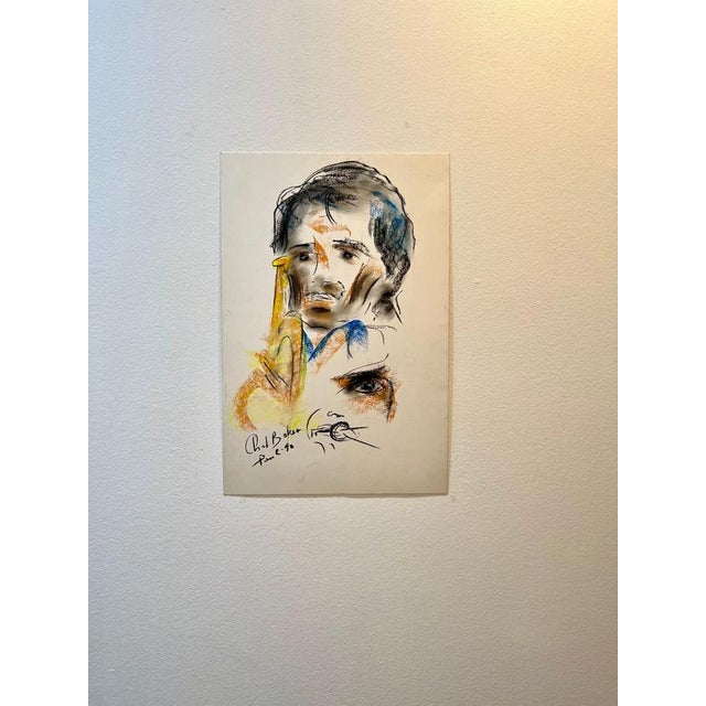 Gilbert Pauli, Chet Baker, 1990, Pastel on Paper For Sale - Image 6 of 9