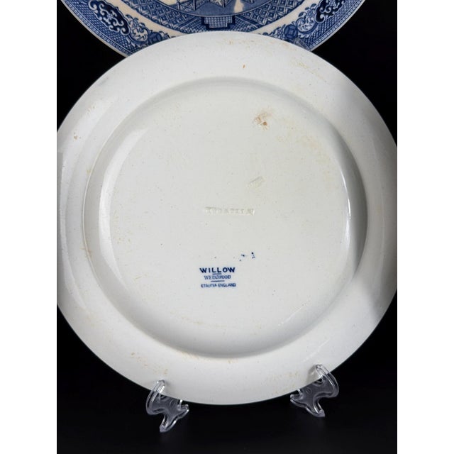 Blue Willow Transferware Plates from Wedgwood, England, Set of 6 For Sale - Image 12 of 13