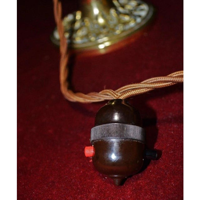 William IV Brass Table Lamp with Flame Glass Shade from Palmer & Co., London, 1830s For Sale - Image 18 of 18