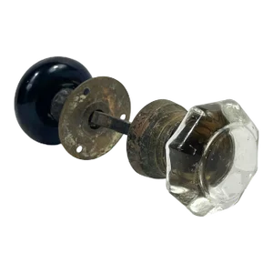 Mid 1800s Antique American Door Knob Set- A Pair