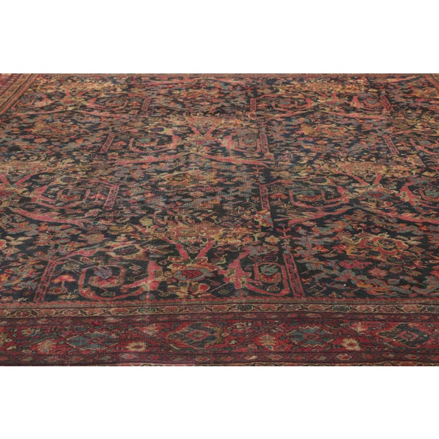 Early 20th Century Early 20th Century Antique Persian Mahal Rug, 10'06 X 13'04 For Sale - Image 5 of 11