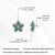 Floral Art Deco 3.1ct Emerald Diamond Cluster Gemstone Earrings in 14k Yellow Gold- A Pair For Sale - Image 12 of 16