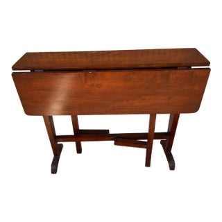 Vintage Art & Craft Style Solid Cherry Gate Leg Drop Leaf Table. For Sale