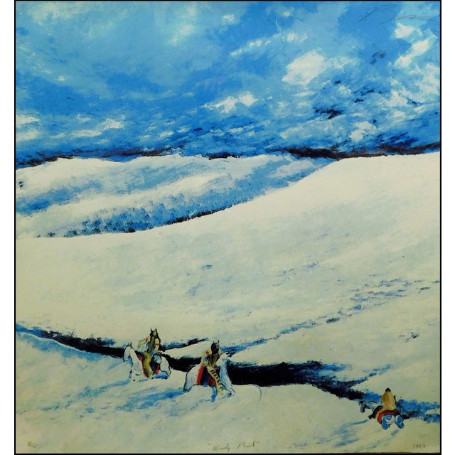"Windy Point" by Earl Biss Limited Edition Serigraph on Paper Hand Signed by the Artist Frame Size: 39" x 35.5" Image...