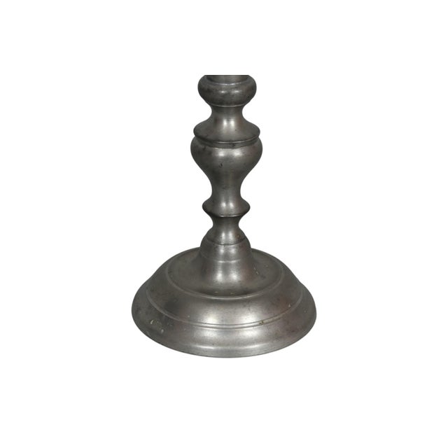 English Woodbury Pewterers Candlestick Holders, a Pair For Sale - Image 3 of 4