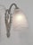Silver Lorrain Daum & Hudry Pair of French Art Deco Floral Glass Wall Sconces - 1930s For Sale - Image 8 of 16