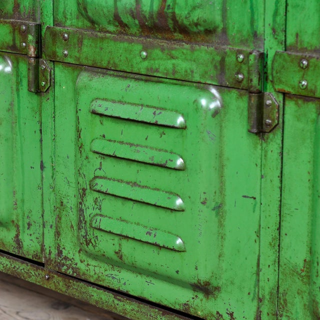 Green Vintage Industrial Green Locker, 1950s For Sale - Image 8 of 14