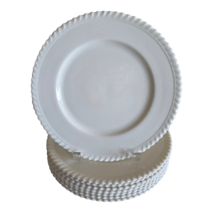 Set of Eight Lenox Gadroon Pattern Dinner Plates