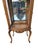Vintage French Carved Vitrine Curio Cabinet Hutch Display Louis XV Style For Sale - Image 4 of 13