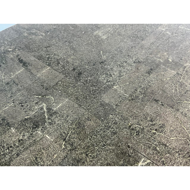 Metal Tessellated Stone Around Deco Side Table For Sale - Image 7 of 10