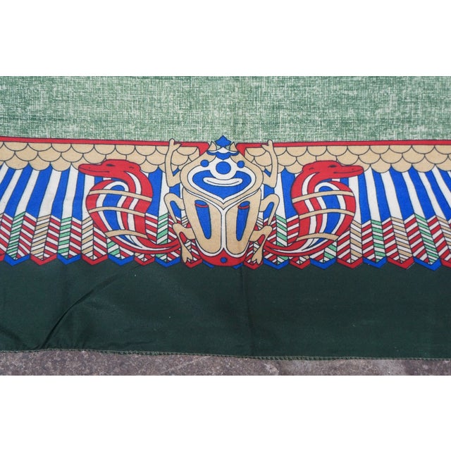 Arab Egyptian Revival Queen Nefertiti Eye of Horus Beetle Sphinx Tapestry 62" For Sale - Image 4 of 10