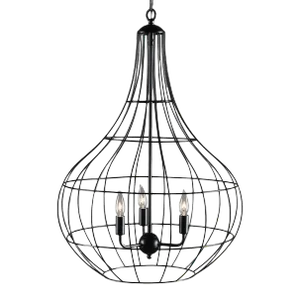 Contemporary Iron Basket Drop Pendant Light