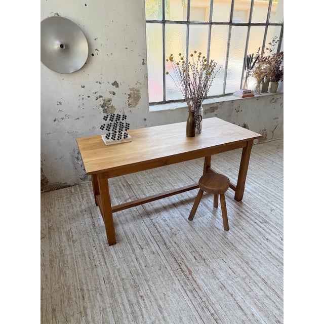 Golden Oak Farmhouse Table, 1970s For Sale - Image 18 of 18
