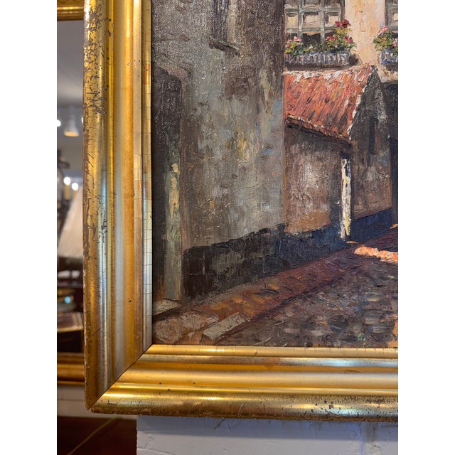 19th Century Belgian Flemish Oil on Canvas For Sale - Image 4 of 8