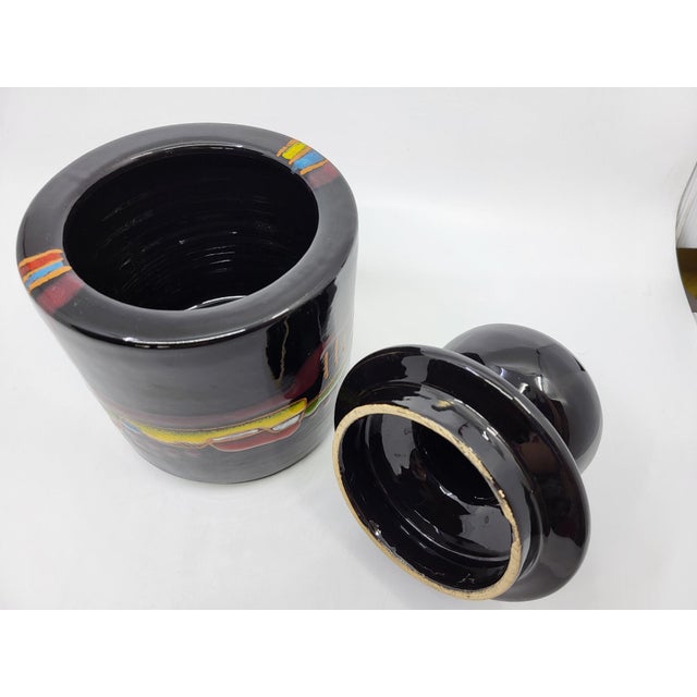 Covered Pot in Black Ceramic by Cesare Verzolini, Italy, 1960 For Sale - Image 9 of 13