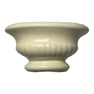 Vintage McCoy Pottery Ivory Footed Ceramic Planter For Sale