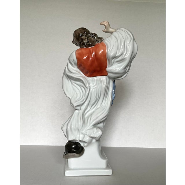 A charming pair of vintage Herend hand-painted porcelain Hungarian gentleman dancer figurines, beautifully modeled in...