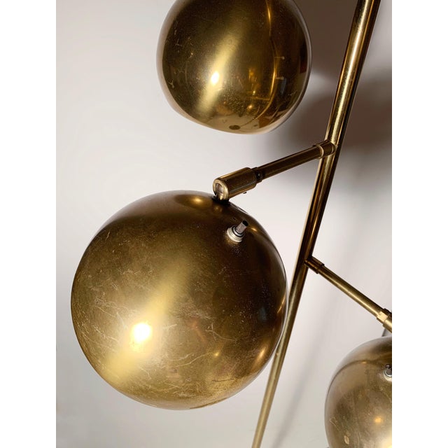 Vintage Koch & Lowy Sonneman Arredoluce Angelo Lelii Brass Floor Lamps For Sale In Chicago - Image 6 of 7