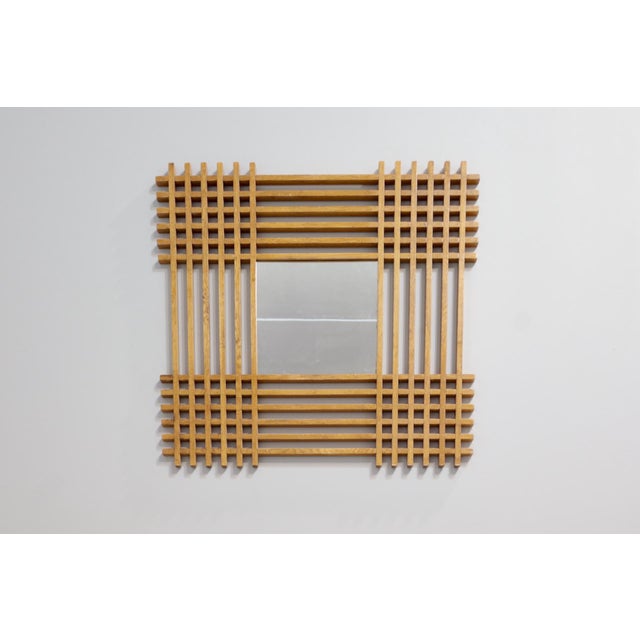 Ettore Sottsass Vintage Italian Wooden Mirror by Ettore Sottsass, 1960 For Sale - Image 4 of 12