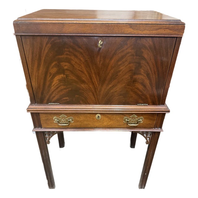 Chippendale Style Drop Cabinet For Sale