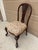 A beautiful antique Georgian style mahogany side chair upholstered in a classic tapestry fabric. The hand carved details...