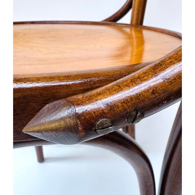Chocolate Antique J&j Kohn Mundus Model 337 Bentwood Chair Romania For Sale - Image 8 of 14