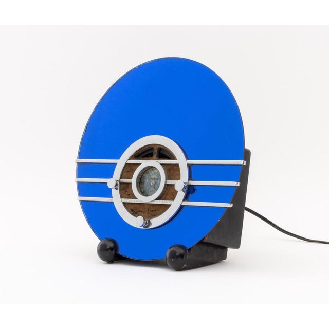 Metal Walter Dorwin Teague "Bluebird" Vintage Radio, Model 566, Circa 1935 For Sale - Image 7 of 10