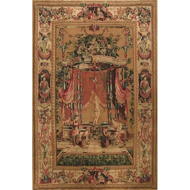 1990s 17th Century Left Facing Wall Tapestry Recreation of “The Offerings of Bacchus” For Sale In Dallas - Image 6 of 9