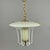 1950s Caged Opaline Glass, Cream and Brass Pendant Lantern, Germany, 1950s For Sale - Image 5 of 17