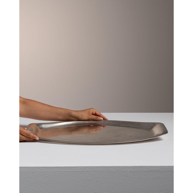 Mid 20th Century 20th Century French Silver-Plated Tray For Sale - Image 5 of 15