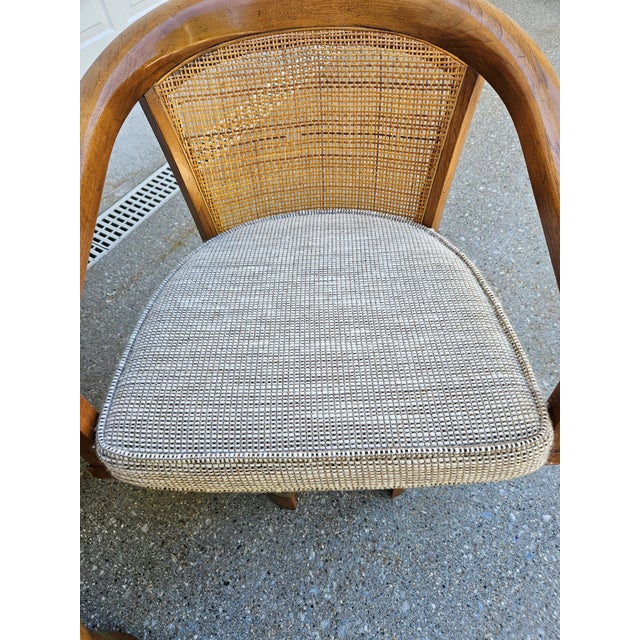 Wood Jim Peed for Hickory Manufacturing -Six Model 5105 Swivel Chairs and Table For Sale - Image 7 of 18