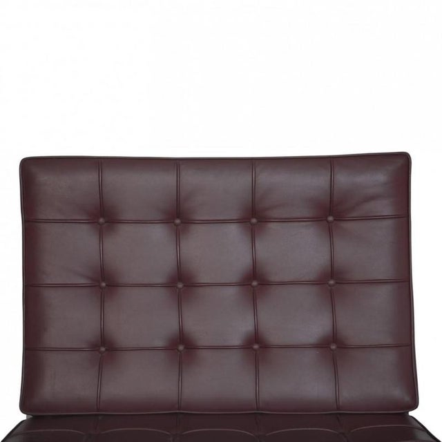 Barcelona Chair in Burgundy Leather by Ludwig Mies van der Rohe, 2000s For Sale - Image 3 of 18