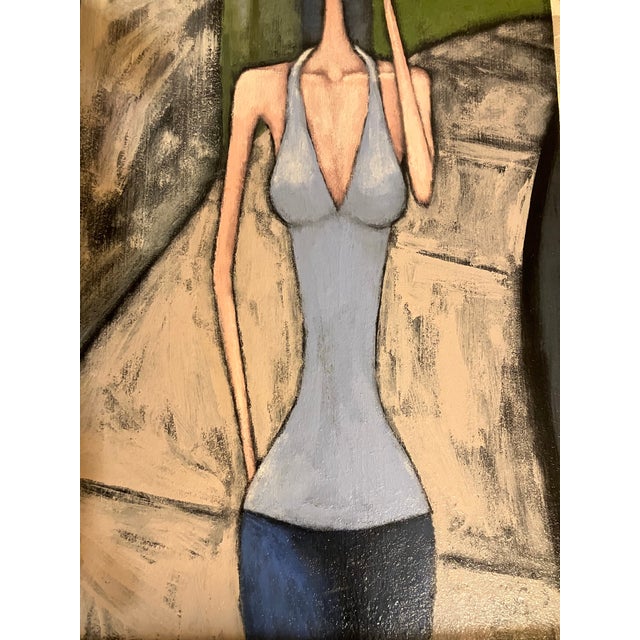 Original 12 x 24 painting on Masonite signed on reverse unframed can be hung as is. Check out my shop Robins Egg Gallery...