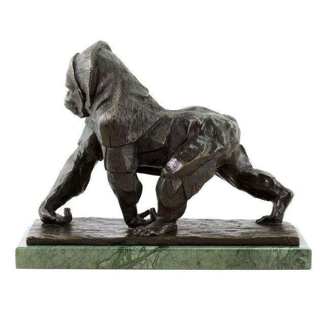 Gorilla Sculpture in the style of Rembrandt Bugatti For Sale - Image 12 of 13