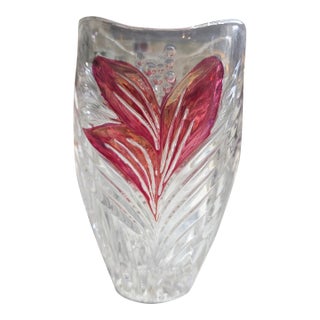 Vintage Hand Blown Anna Hütte Florentine Crystal Vase ~ Made in Western Germany For Sale